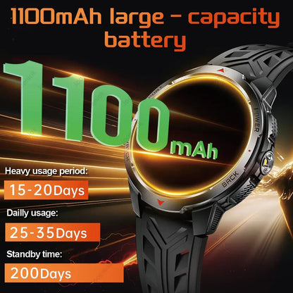 New T-Rex3 Pro 1100mAh Battery Smart Watch Men Compass 5ATM Waterproof Bluetooth Call Heart Rate Sports Run tracker Smartwatch