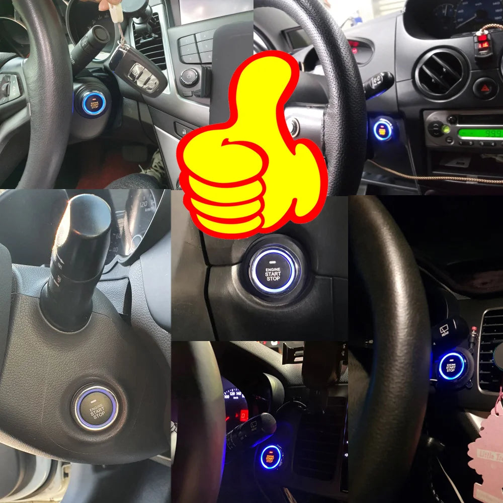 Universal Car alarm with remote starter Autostart system Start stop button system Car accessories Alarm automotive Smart lock