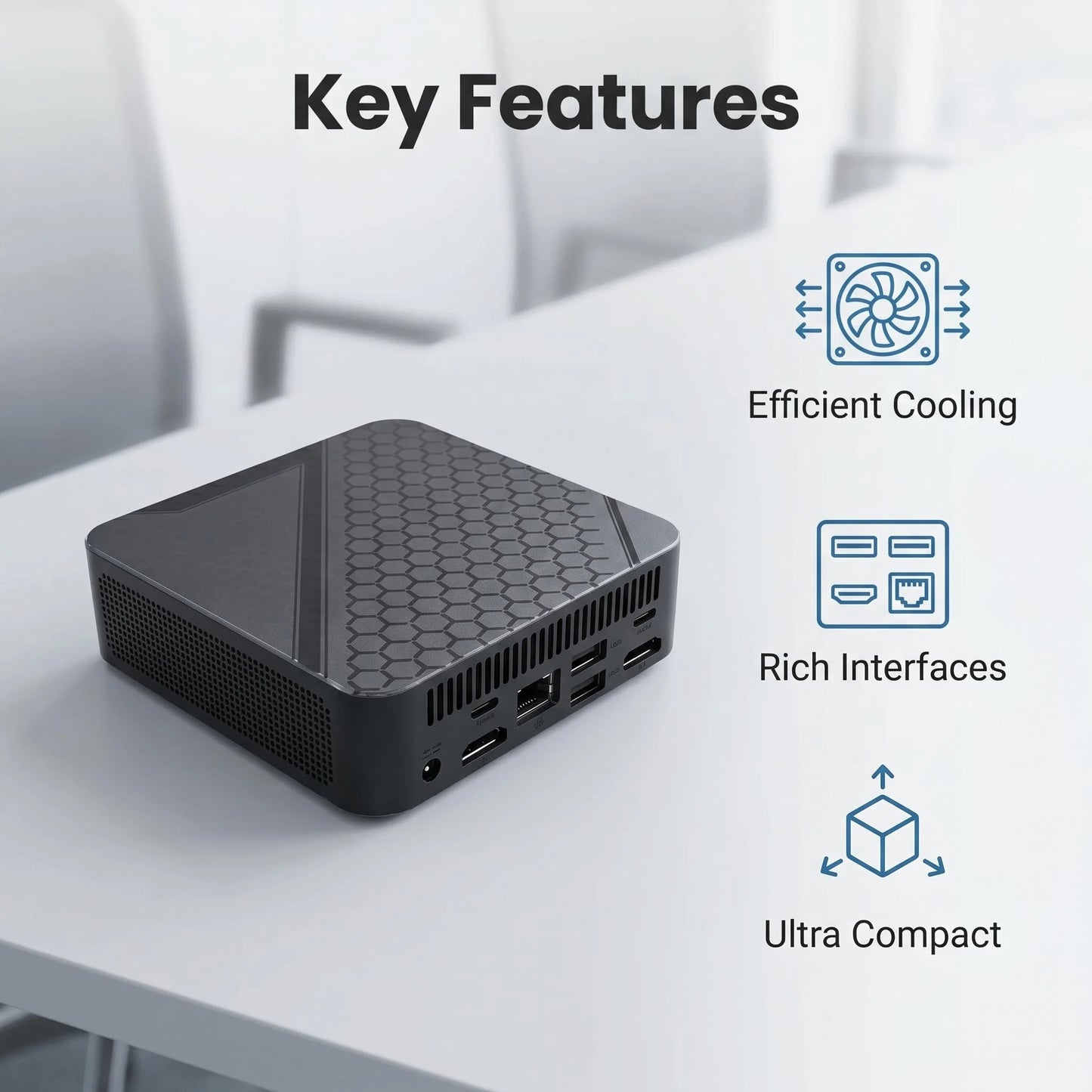 2026 Intel Core I9-8950HK Gaming Mini PC 16GB RAM 1TB/2TB SSD 4K WiFi6 BT5.2 Compact Mini Desktop Computer For Office Gaming