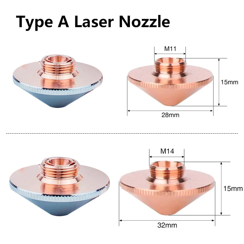 Fiber Laser Nozzle D28 D32 H15 M11 M14 Caliber 0.8-6.0 Laser Cutting Nozzle for Raytools Precitec Boci Laser Cutting Machine