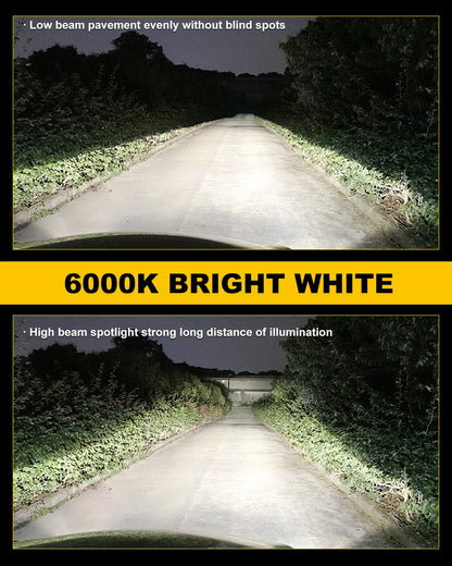 Katur 2Pcs Super LED H3 Fog Lamp Fanless H3 LED Canbus Mini Design 12V DC Car Driving Light Headlight Bulbs DRL 6000K White Bulb