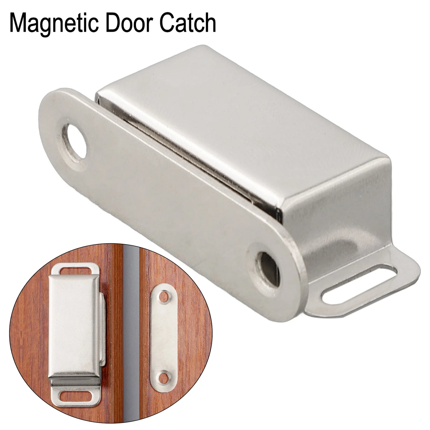 Magnetic Door Catch Strong Heavy Duty Cupboard Magnets Kitchen Cabinet Catches Magnet Latches Stainless Steel For Door Cupboard