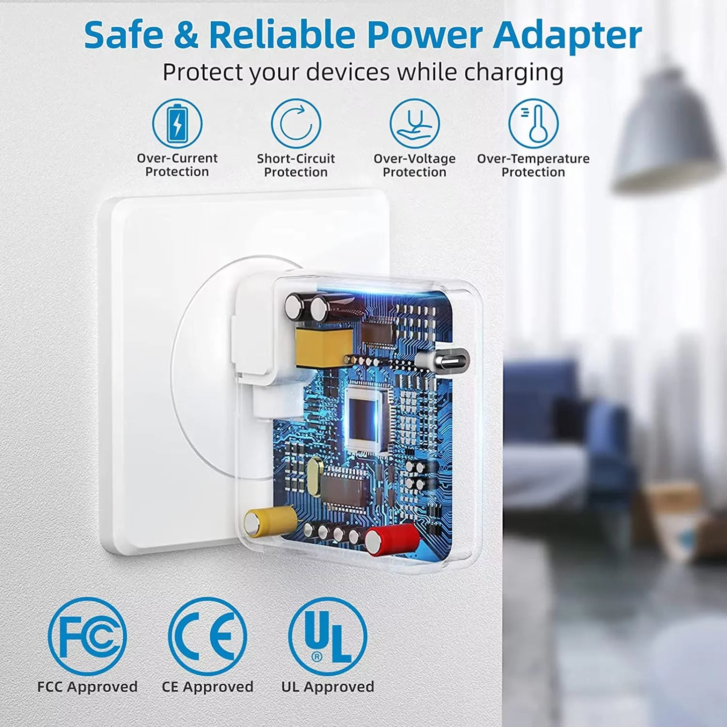 45W Mag2 T Power Adapter – Magsaf*2 T Magnetic Charger for MacBook Air/Pro (A1466)