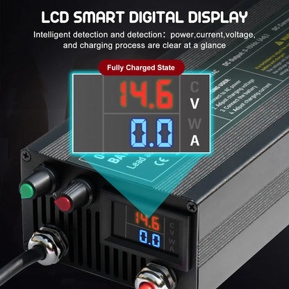 12V 60A 100Ah Solar Large Charger Current Voltage Adjustable for Lifepo4 Universal Chargers Outdoor power supply