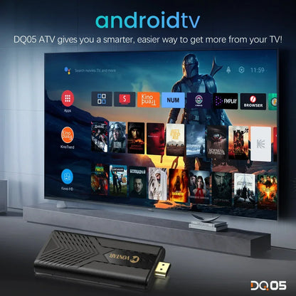 VONTAR DQ05 4G 32G TV Stick Android13 ATV UI Rockchip RK3528 Quad Core 64bit Cortex A53 Support 8K Video 4K 60fps Wifi6 BT5.0