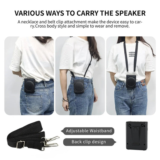 Bluetooth Voice Amplifier SAINTLARK S22 Portable For Teaching Lecture Tour Guide Promotion U-Disk Megaphone Microphone Speaker