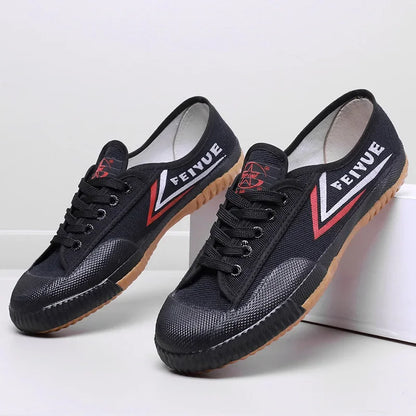 New Men's Canvas Shoes, Men's and Women's Kung Fu Martial Arts Shoes, Men's Training Sports Shoes, Lace Up Soft Soled Shoes