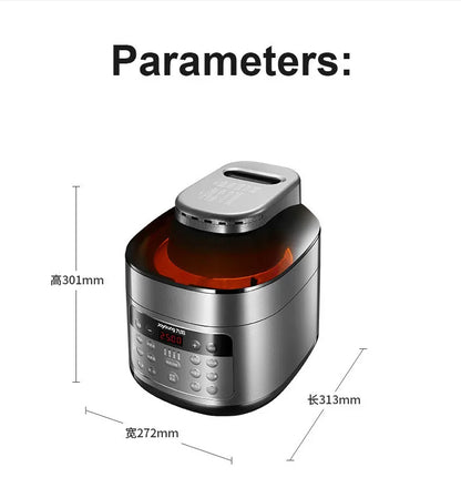 Joyoung B991 Pressure Cooker 70KPa Double Lids 220V Electric Air Fryer Multifunctional 4-In-1 Rice Cooking Pot 24H Appointment