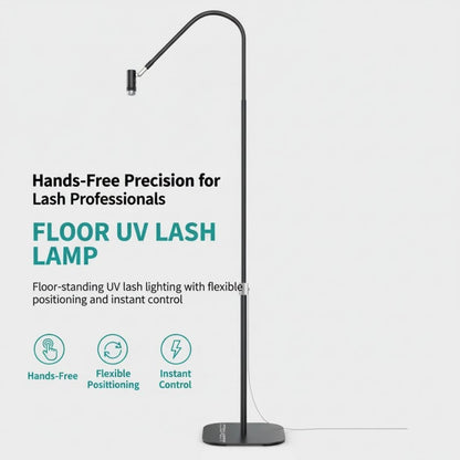 UV Lamp Lash with Foot Switch 405nm Adjustable Focus Touch Control Nail Polish False Eyelashes Glue Curing Floor Lamp