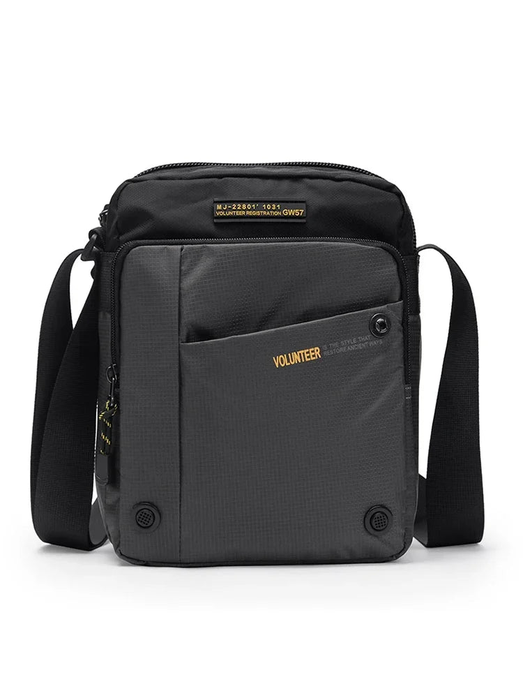VOLUNTEER Shoulder Bag for Men New Light Weight Commuter Fashion Oxford Cloth Versatile Solid Phone Crossbody Bags Man 1698-08