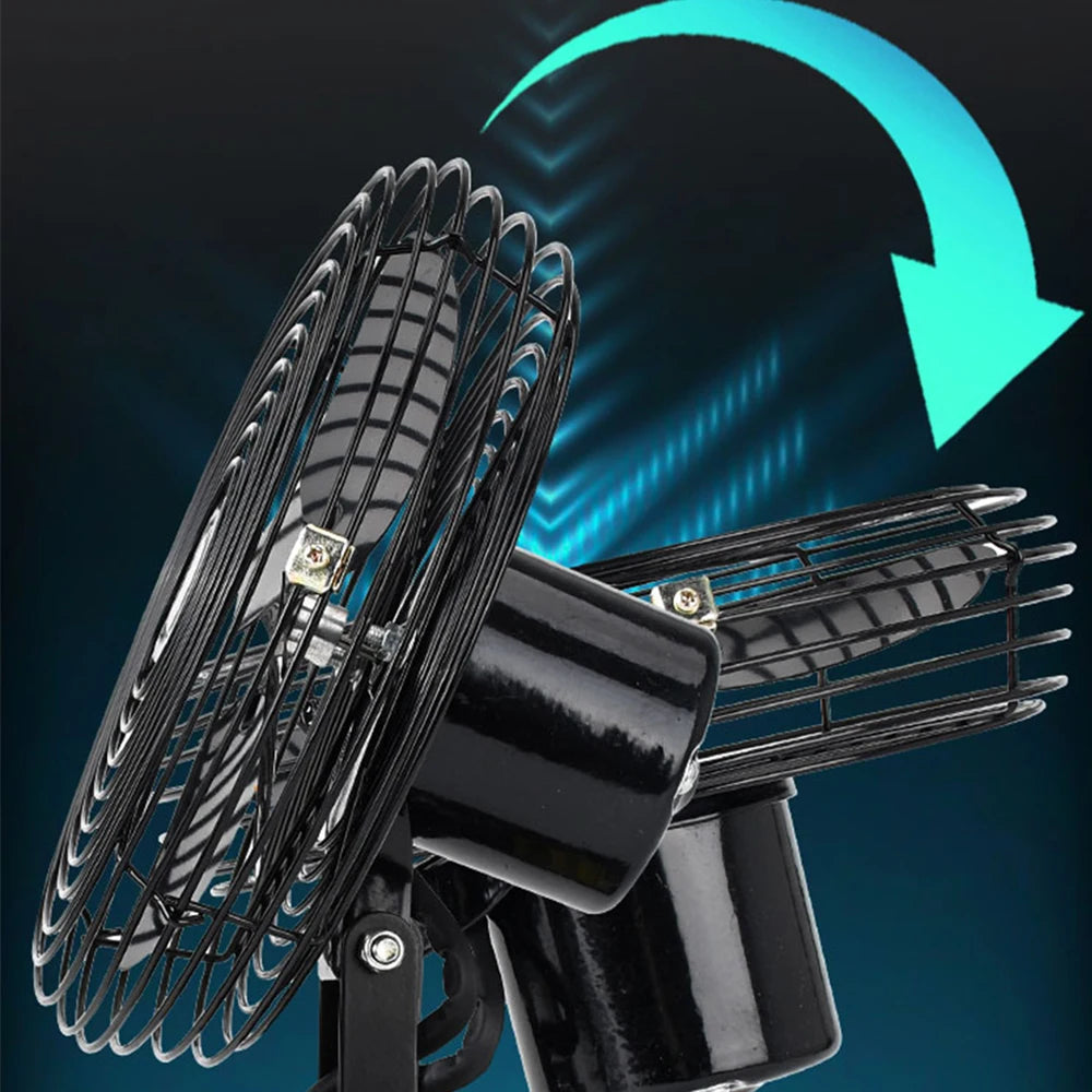 Camping Fan 8 Inches Wireless Outdoor Fishing Desktop Portable Metal Fan Strong Wind Fan Fit Makita/Dewalt 20V Battery  Pins