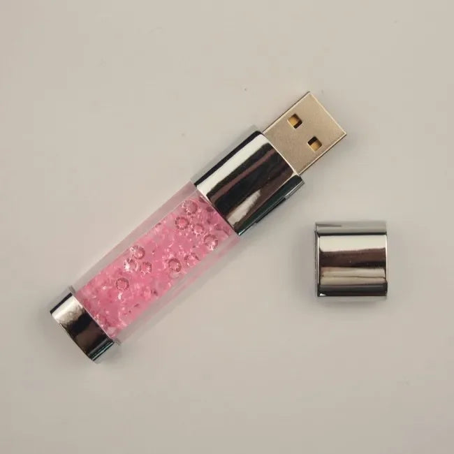 Usb Flash Drive Crystal LED Lights Memory Card Flash Drive 32GB Pen Drive Pendrive 64GB U Disk 4G 8G 16G Cle Usb Gift