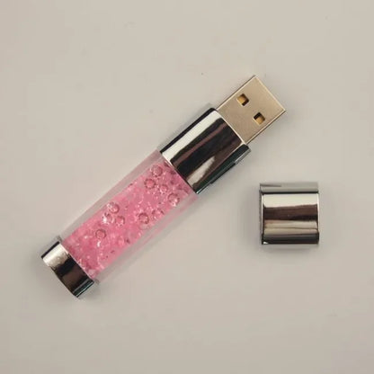 Usb Flash Drive Crystal LED Lights Memory Card Flash Drive 32GB Pen Drive Pendrive 64GB U Disk 4G 8G 16G Cle Usb Gift