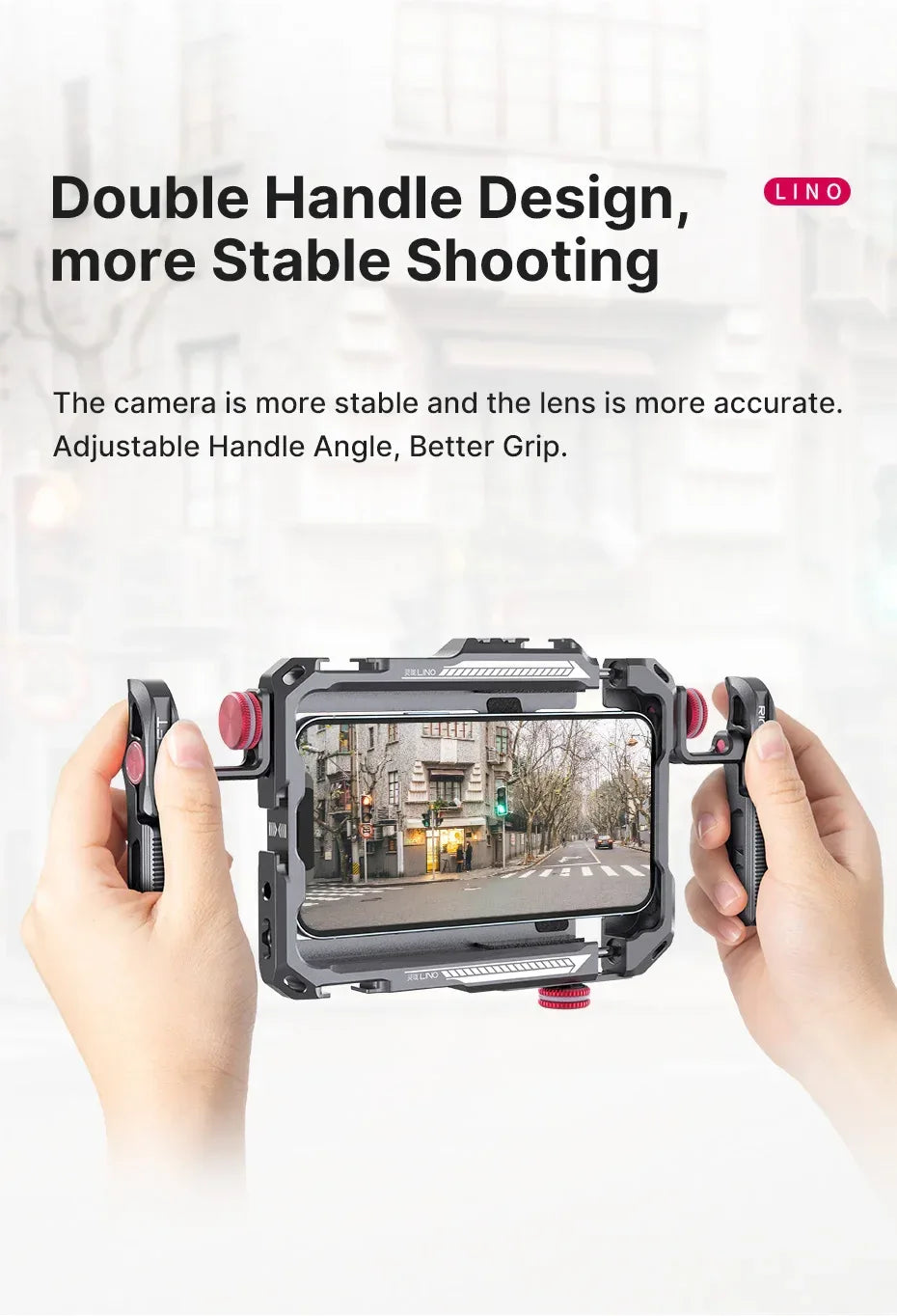 Ulanzi Lino Cage for iPhone 16 15 14 13 X XR XS Max Mini/Pro/Pro Max Smartphone Handle Grip Phone Smartphone Vlog Video