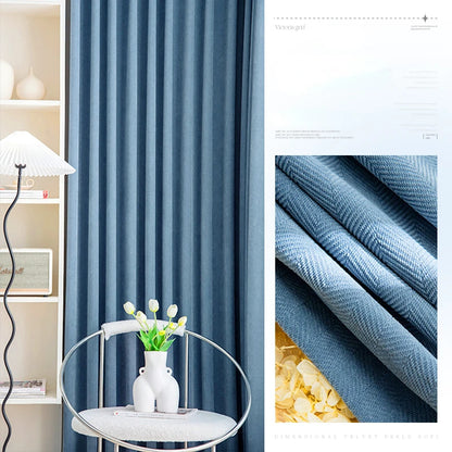 Modern Simple Blackout Curtain Luxury Living Room Drape Room Balcony Floor-to-ceiling Windows Curtains Bedroom Soundproof Drapes