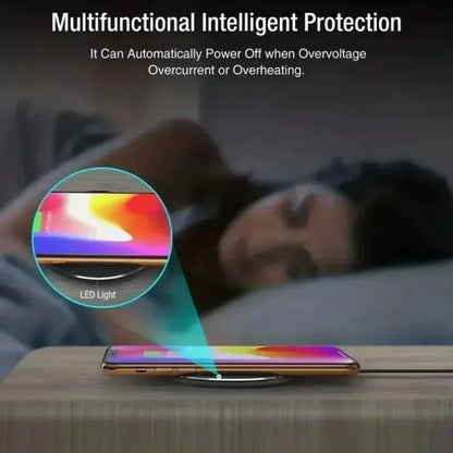 LED Night Light Wireless Charger Stand Pad For iPhone 16 15 14 13 12 Pro Max Samsung S25 S24 Xiaomi Quick Fast Charging Station