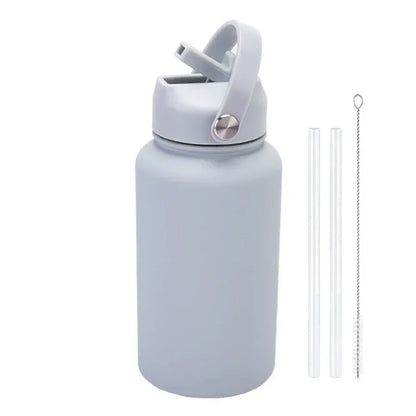 PuraCool Personalised Water Bottle 650ml/22oz Insulated Thermos Customised Tumbler Flask with Straw