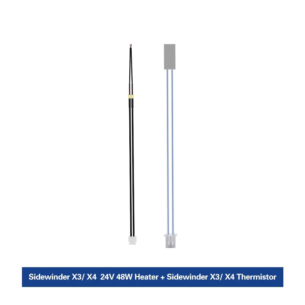 For Artillery SW-X3 X4 3D 24V 48W Ceramic Cartridge Heater Heating Rod 100K NTC Thermistor For Sidewinder X3 X4 3d printer