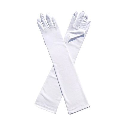 Ladies Mittens Milk Silk Stretch Ladies Gloves Festival Party Group Show Bar Dance Dress Up Gloves 45Cm Long Gloves C013