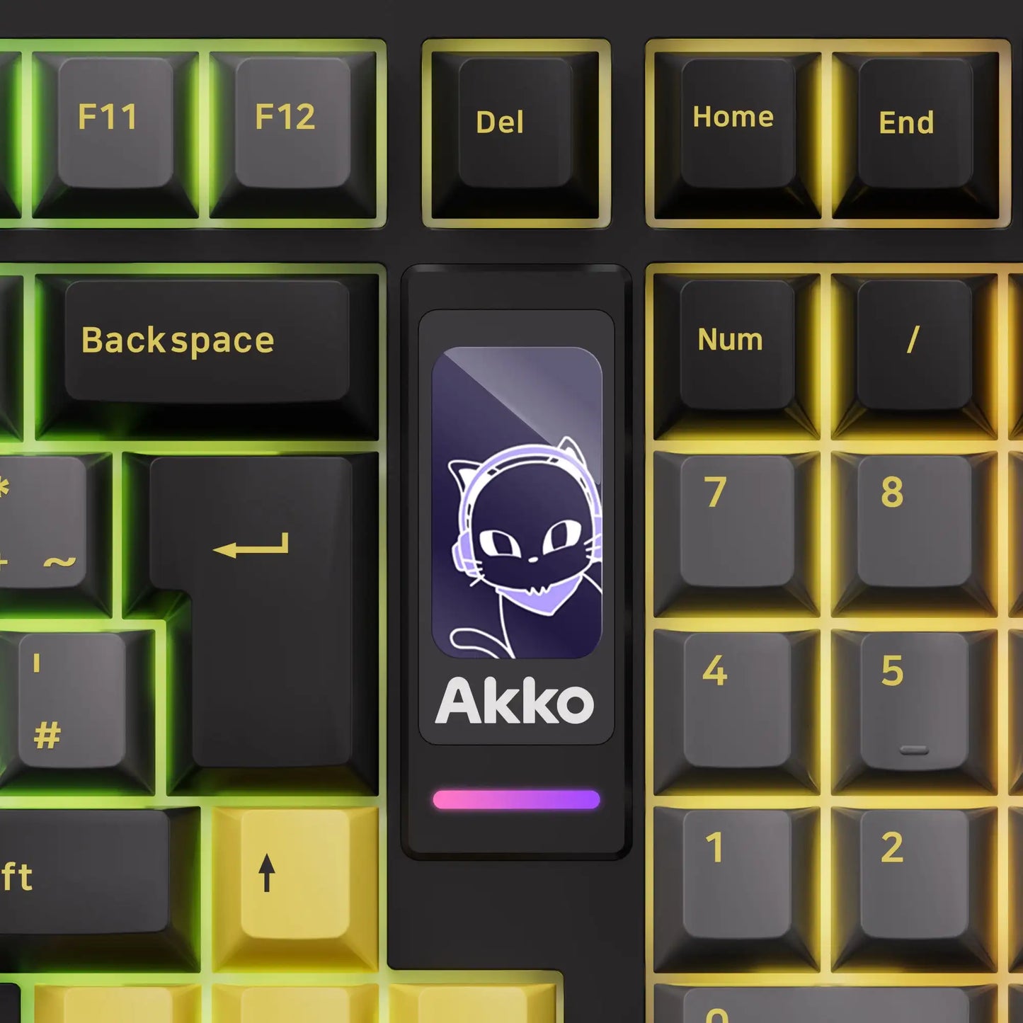 Akko 5098B Wireless Mechanical Gaming Keyboard With 1.47-inch TFT Screen Vertical Knob 97 Keys ISO-DE Layout Hot Swap RGB Gasket