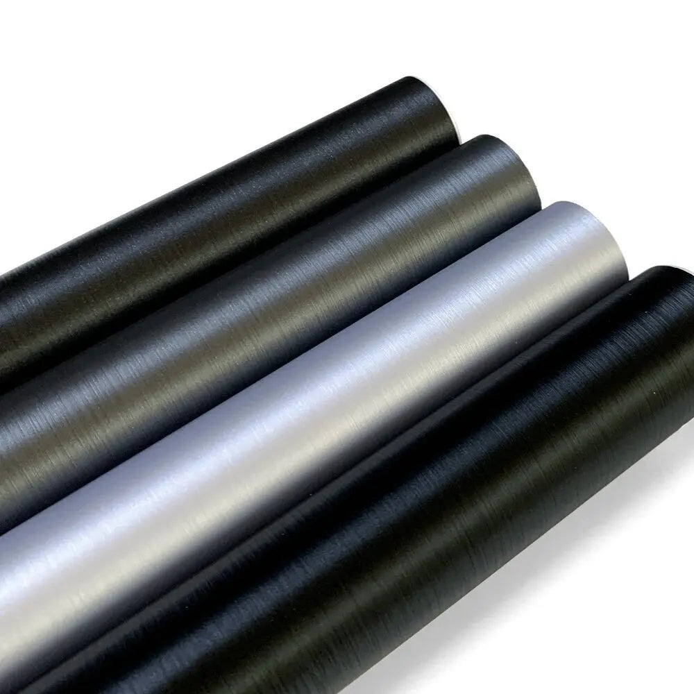 Car Stickers Brushed Aluminum Vinyl Film Car Wrapping Waterproof Air Free Bubble Decal Stickers for Motorcycle Car Accessories