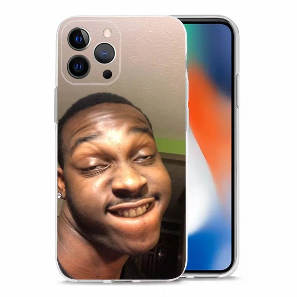 Ugly Man Funny Phone Case For iPhone 15,14,13,12,11 Plus,Pro,Max,XR,XS,X,7,8 Plus,SE,Mini Transparent Shell