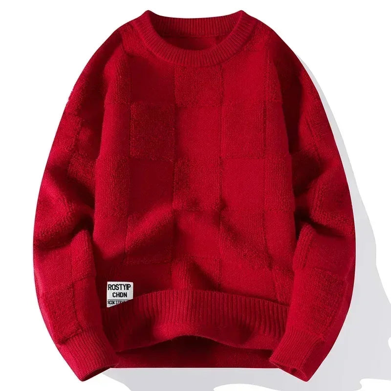 Sweater Men Harajuku Fashion Knitted Hip Hop Streetwear Dinosaur Cartoon Pullover Oversized Casual O-Neck Women Vintage Sweaters