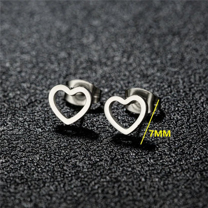 Fashion Small Heartbeat Stud Earrings Medical ECG with Heart Earings for Women Everyday Jewelry Girls Valentine's Day Gift