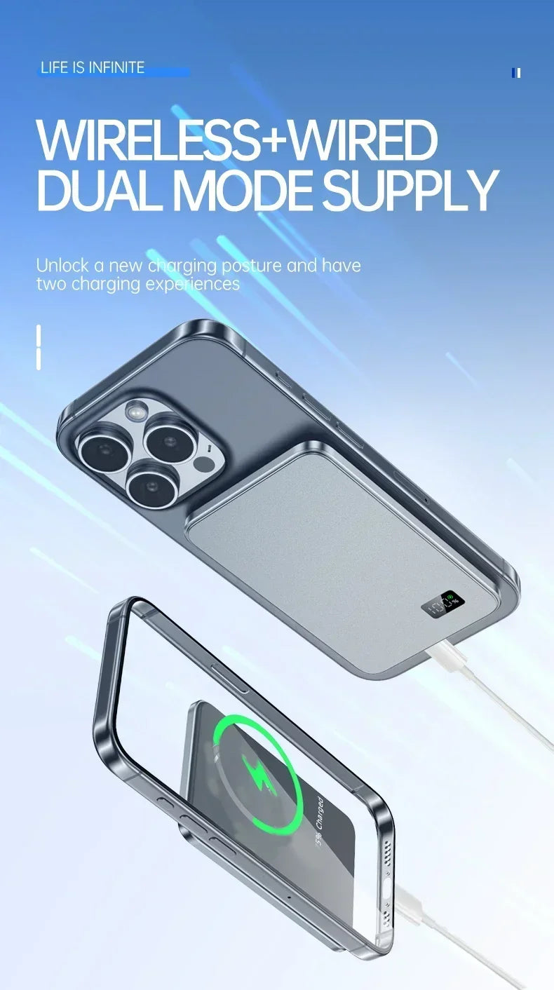 Lenovo Magnetic Magsafe Power Bank 500000mAh PD22.5W Wireless Quick Charging Portable External Battery for iPhone