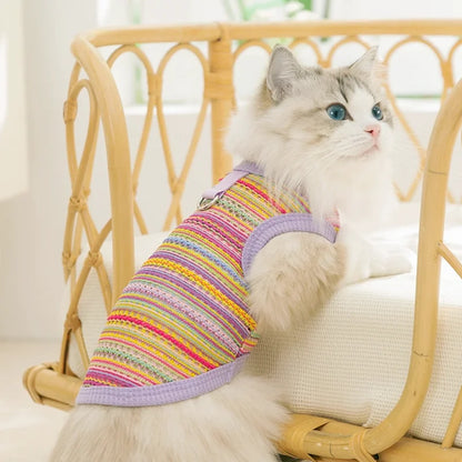 Breathable Mesh Pet Dog Vest Dog Summer Clothes Thin Cooling T Shirt Chihuahua Bichon Costume Cat Clothing Girls Puppy Shirt New