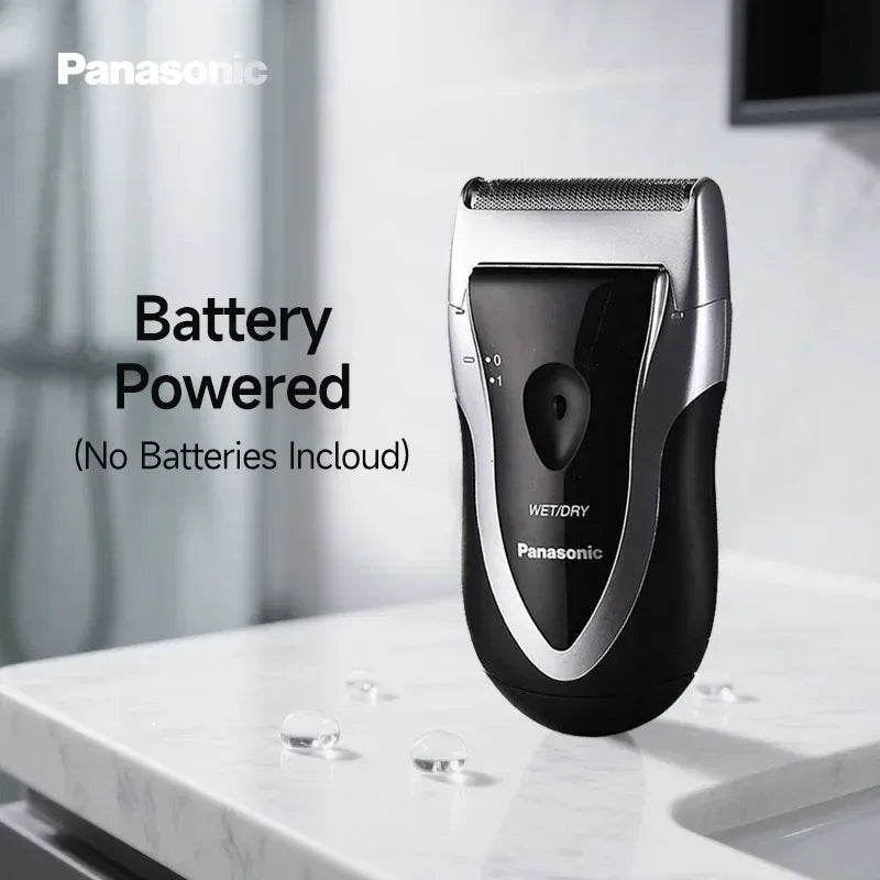 Panasonic Electric Razor For Men, Battery-Operated Travel Shaver, Cordless Wet Dry Lightweight Shaver with Ergonomic Grip ﻿
