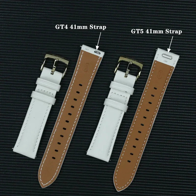Original 18mm Watch Strap for Huawei GT6 GT5 41mm Leather Strap GT4 41mm FKM Sport Band for GT5pro 42mm Women Calf Leather Band