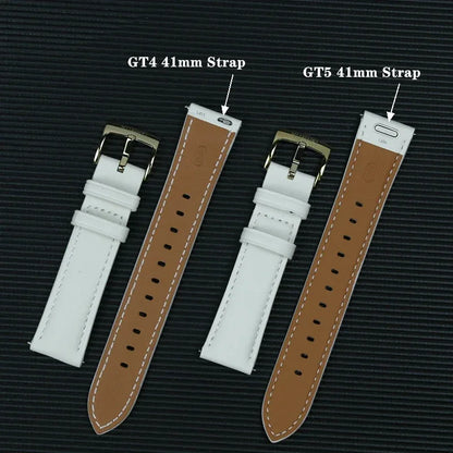 Original 18mm Watch Strap for Huawei GT6 GT5 41mm Leather Strap GT4 41mm FKM Sport Band for GT5pro 42mm Women Calf Leather Band