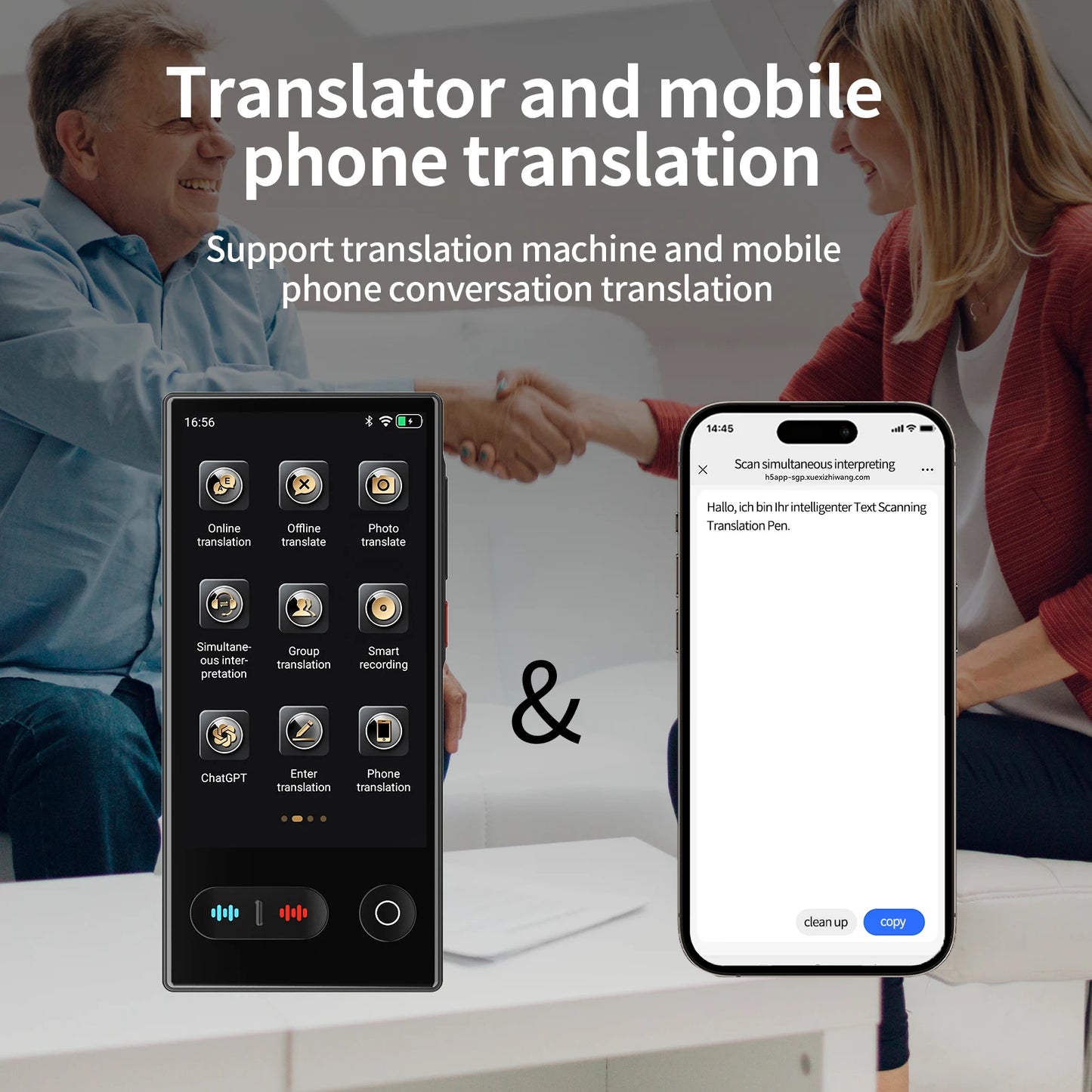 Language Translator Device 148 In Real-time Online Languages Translation Device Portable AI ChatGPT Photo Intelligent Translate