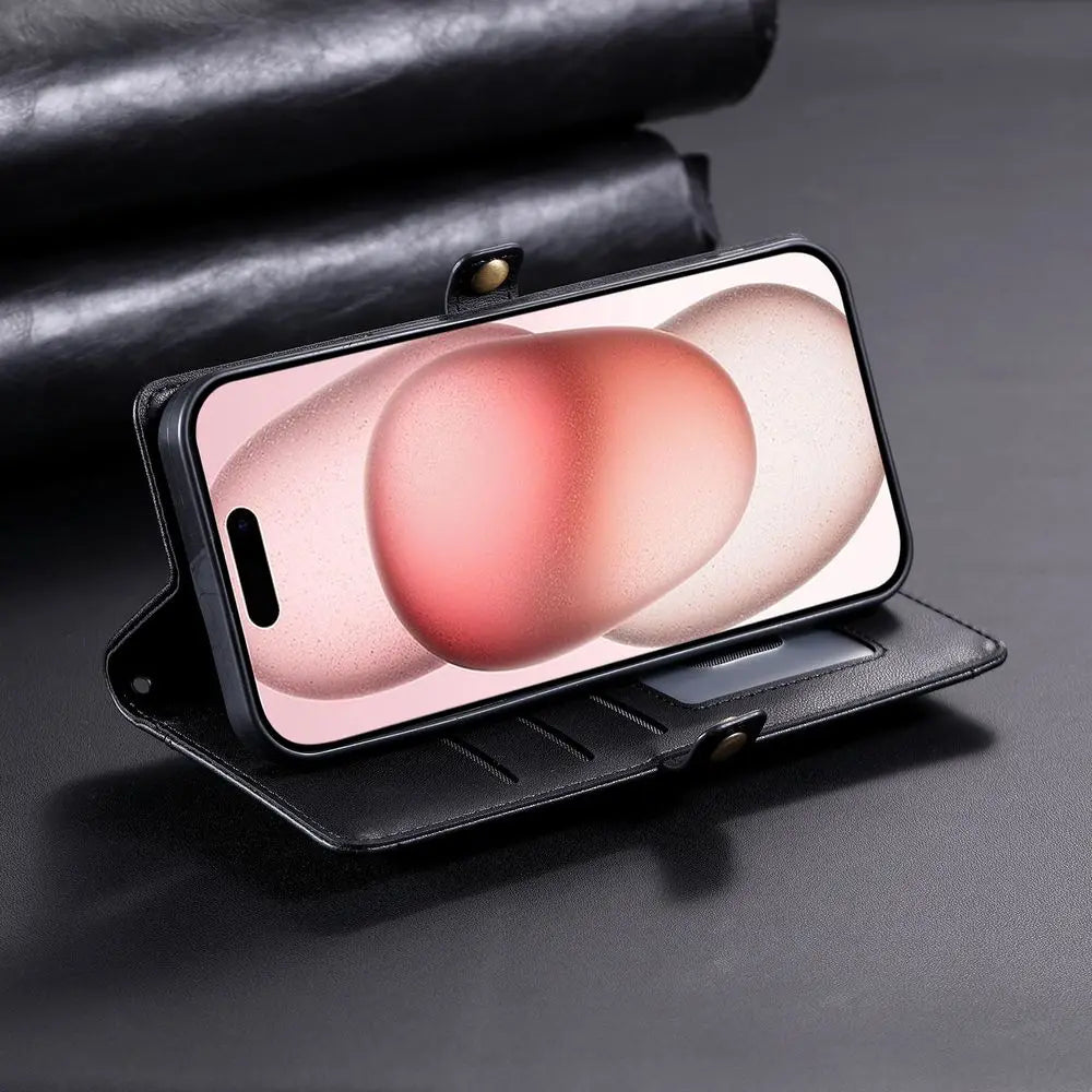Coque Xiaomi 14 13 12 11 10 - Flip Wallet avec Porte-Carte et Lanière