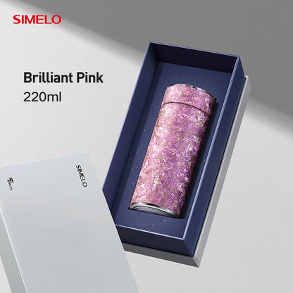 SIMELO Pure Titanium Insulated Cup Large Capacity Portable Water Bottle Business Gift Box Accompanying Mug for Travel Outdoor