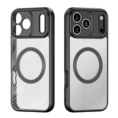 DUX DUCIS Magnetic Phone Case for iPhone 17 Pro Max & iPhone 17 Air Back Stand Cover with Transparent Flowing Lines Design