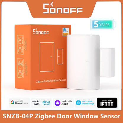 SONOFF SNZB-04P Sonoff Zigbee Door Sensor SNZB 04P Local Smart Scene Linkage Tamper Alert Home Security Work with Alexa Google