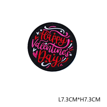 Valentine's Day Emblem Clothing Accessories Badge Sticker Embroidered Embroidery Sticker Iron-on Patches
