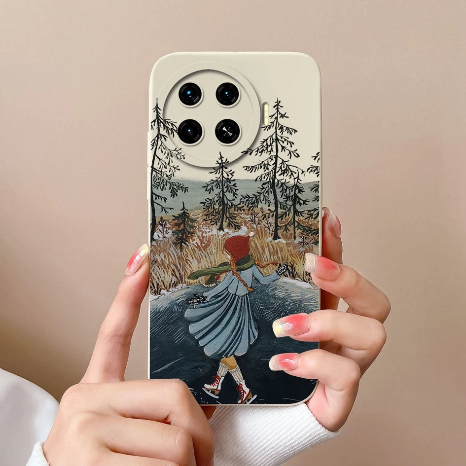Cover For Tecno Spark 20 Pro+ 4G Case Phone Bags Pretty Flower Liquid Soft Silicone Shell For Tecno Spark20 Pro Plus Funda Coque
