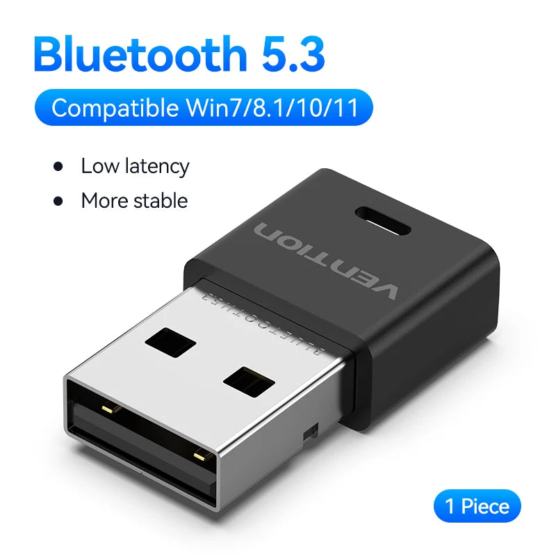 Vention USB Bluetooth Adapter 5.0 5.1 5.3 5.4 6.0 Dongle for PC Speaker Wireless Mouse Keyboard Music Audio Receiver Transmitter