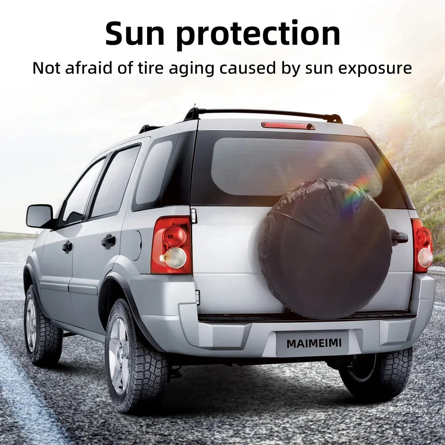 Car Spare Tire Cover Sunscreen Tire Bag Dustproof Protective Film Cloth Waterproof Spare Tire Wheel Bag Tyre Spare Storage Cover