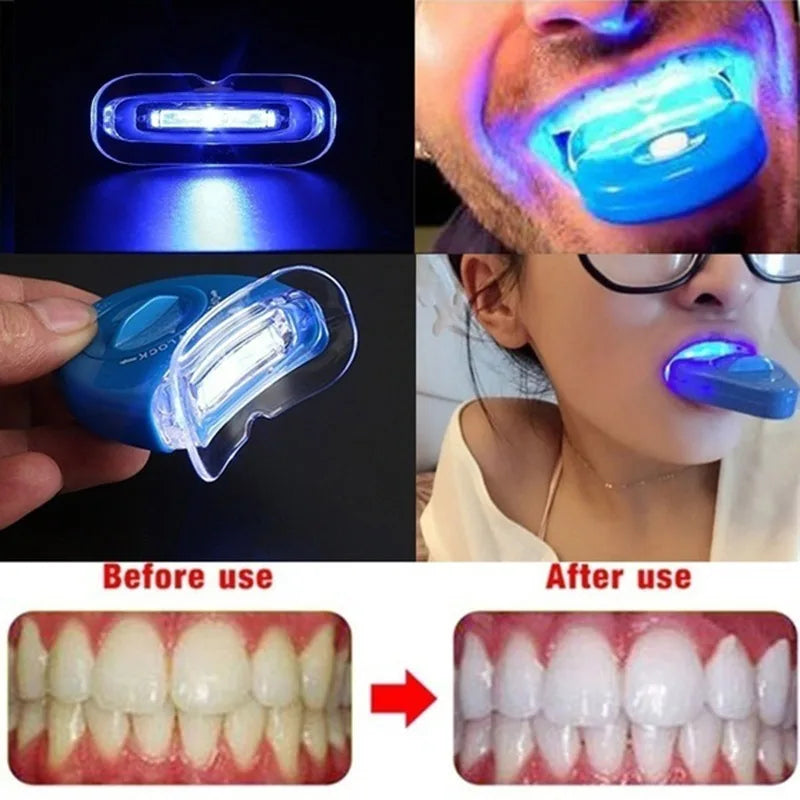 1PCS LED Teeth Whitening Lamp Blue Light Ultraviolet Home Mini White Blue Fresh Mouth Protection Oral Cleaning Personal Care