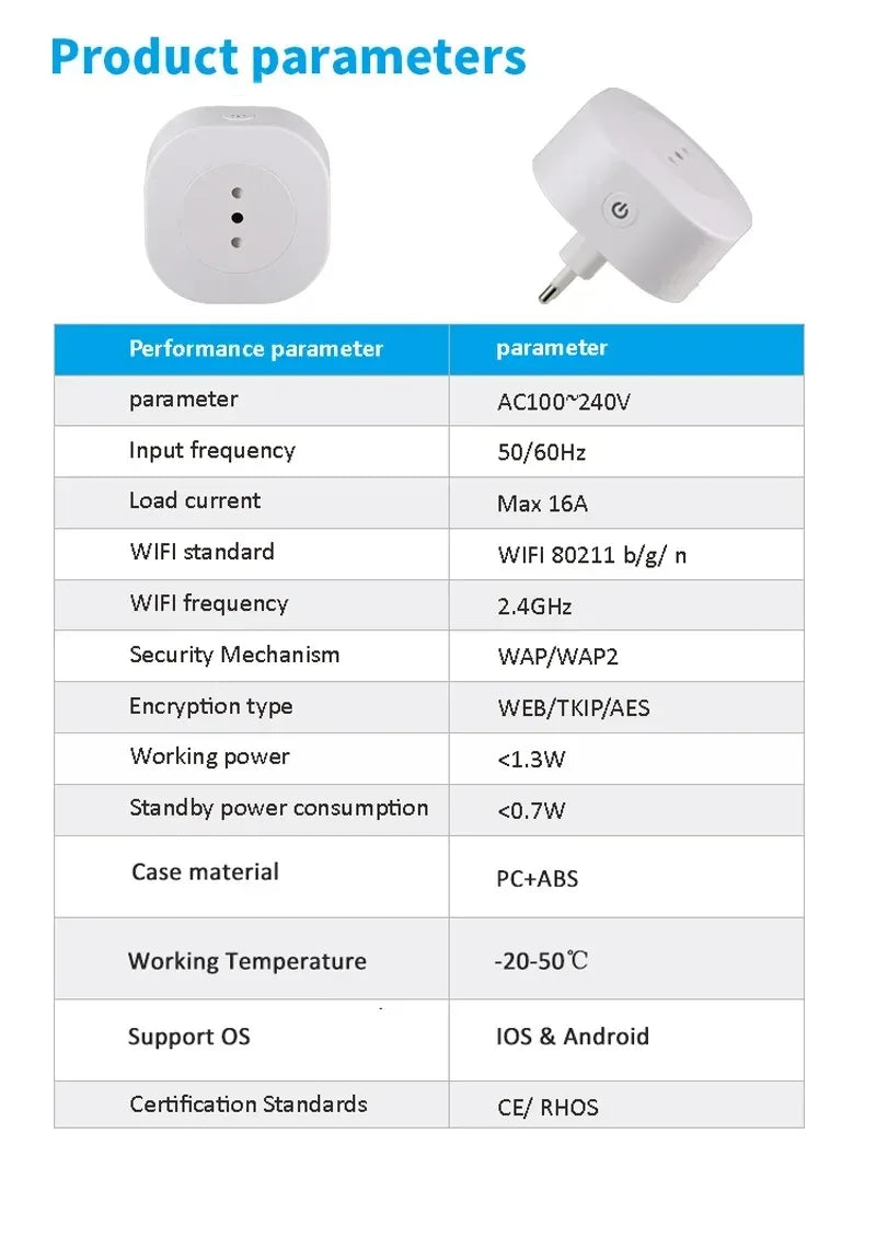 Wifi Smart Plug 16A Italy Chile Socket Power With Timer USB Charger Tuya SmartLife APP Voice Control Works For Google Home Alexa