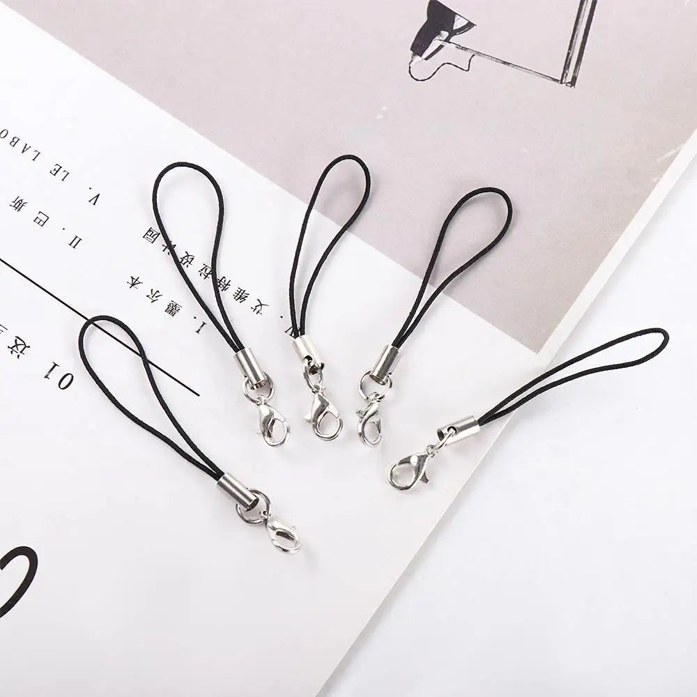 10Pcs Phone Hanger Clips Key Holder Bag Key Ring DYM Phone Lanyard String Phone Lanyard Lobster Clasp Rope Lanyard Lariat Cords