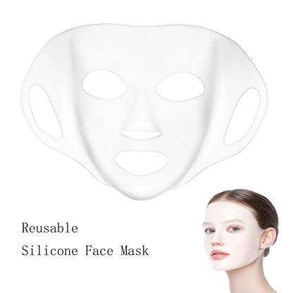 3D Silicone Face Mask Cover Reusable Face Mask Holder for Sheet Masks Moisturizing Facial Mask Cover Prevent Evaporation Beauty