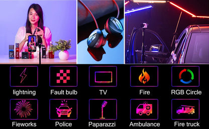 SOKANI X8 LED Photography Light Handheld RGB Light Tube Stick Video Soft Light APP Remote Control vs LUXCEO P200