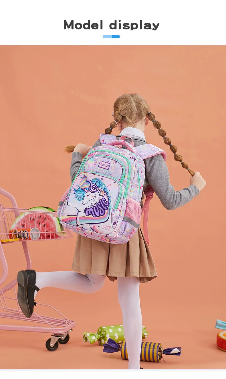 Cartoon Unicorn 3 Piece Set School Bags For Girls Boys Kids Space Backpack Primary School Students Backpack With lunch box