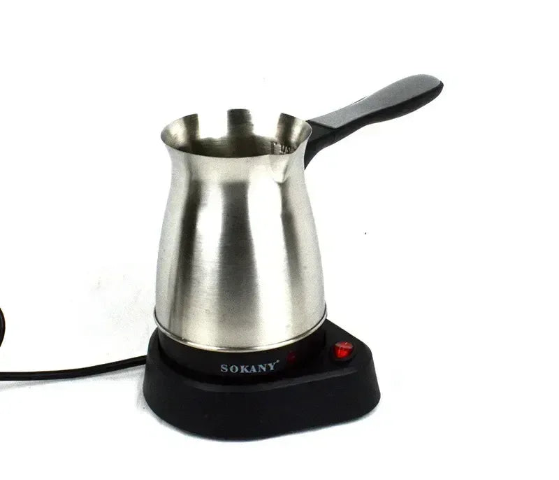 600W Turkish Electric Coffee Maker, 500ml Detached Italian Moka Pot, Stainless Steel Material, Arabic Portable Espresso Machine