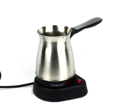 600W Turkish Electric Coffee Maker, 500ml Detached Italian Moka Pot, Stainless Steel Material, Arabic Portable Espresso Machine